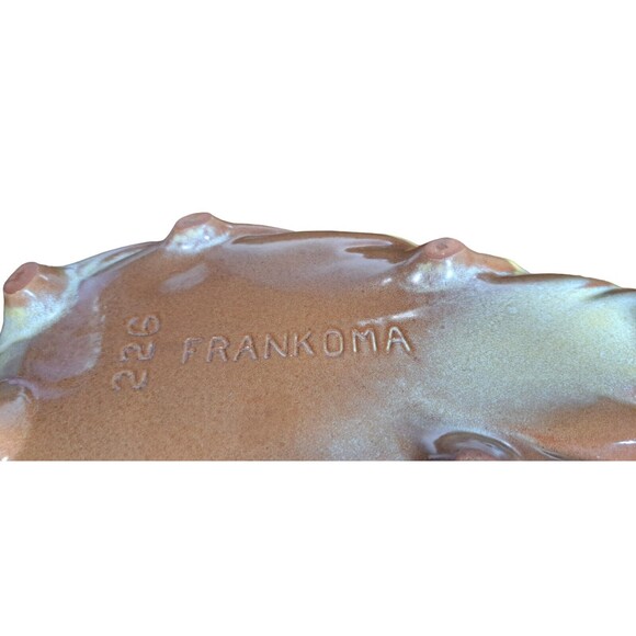 Vintage Frankoma Pottery Large Leaf Dish Desert Gold #226 Fall Cottage Grandma - Picture 6 of 7